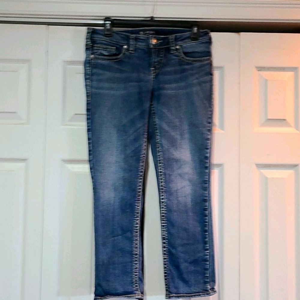 Women's Silver Aiko mid capris size W28/L23